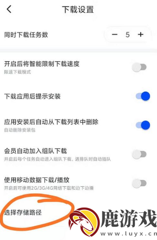 手机迅雷如何更改存储路径